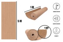 Kork underlag rulle 5mm (5mx1mx5mm) - 4