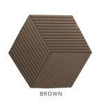 3D vägg korkpaneler Stripe-Brun - 2