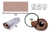 Självhäftande Kork på rulle 5 mm (5mx1mx5mm) - grovkornig - 2