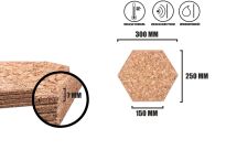 Kork Tavlor Hexagon Natural - 3