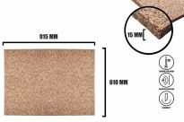Korkskiva 15 mm(915x610x15mm) - grovkornig - 3